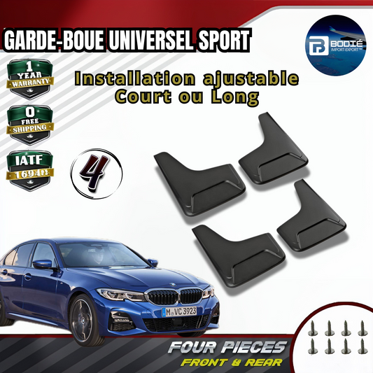 Garde-Boue Flexible Universels Sport pour Voiture – Protection Anti-Saleté et Éclaboussures